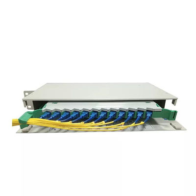 Qualità  1U ODF Patch Panel Rack Mount Distribution Frame 12 Core Fiber Patch Panel SM fabbrica