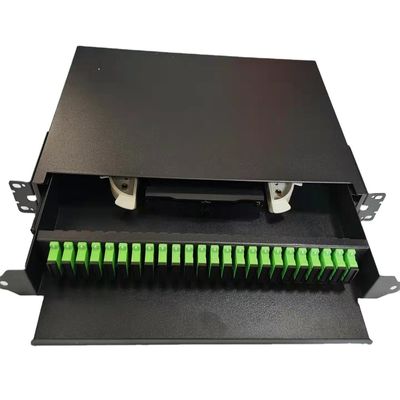 la toppa a fibra ottica duplex della fibra di recinzione del supporto di scaffale dello Sc Simplex/LC del porto di 1U 19&quot; 24 Pannello-scarica