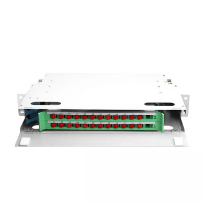 Unità a 19 pollici del quadro d'interconnessione dello scaffale del centro del pannello 24 della fibra di FTTH 1U ODF