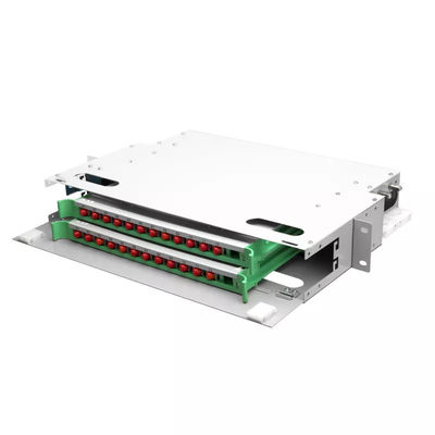Unità a 19 pollici del quadro d'interconnessione dello scaffale del centro del pannello 24 della fibra di FTTH 1U ODF