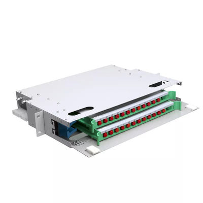Unità a 19 pollici del quadro d'interconnessione dello scaffale del centro del pannello 24 della fibra di FTTH 1U ODF