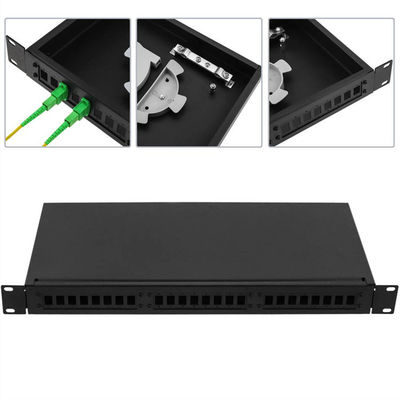 Porto a fibra ottica fisso del quadro d'interconnessione del supporto di scaffale ODF 1U 12 con il pannello dell'adattatore