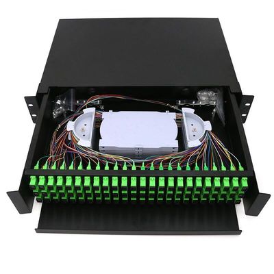 Quadro d'interconnessione di fibra a 19 pollici del centro di recinzione ODF 72 del supporto di scaffale 2U che fa scorrere tipo