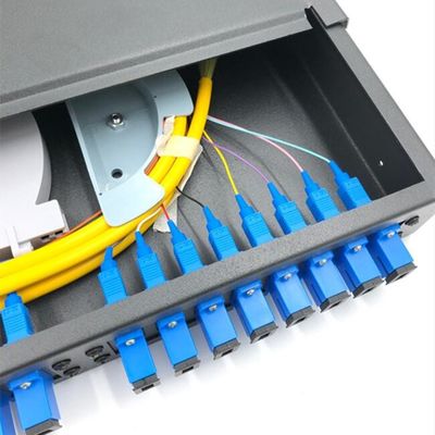 Sc LC del centro di fibre ottiche 19&quot; 24 del quadro d'interconnessione del supporto di scaffale 1U con i vassoi della giuntura