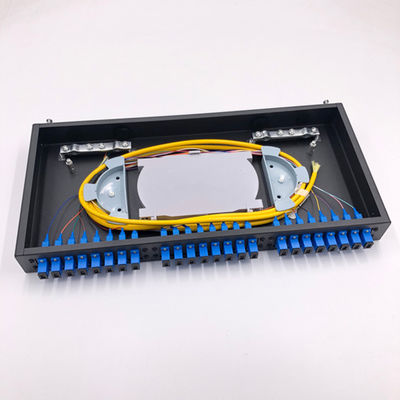 Sc LC del centro di fibre ottiche 19&quot; 24 del quadro d'interconnessione del supporto di scaffale 1U con i vassoi della giuntura