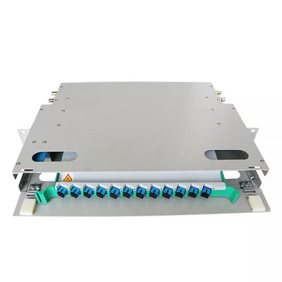 quadro d'interconnessione di fibra del centro di pagina di distribuzione del supporto di scaffale del quadro d'interconnessione di 1U ODF 12 MP