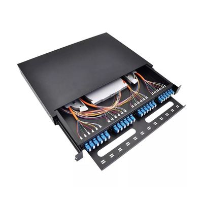 Quadro d'interconnessione di fibra di LC del porto di recinzione 24 del pannello della fibra del supporto di scaffale di MPO 1U