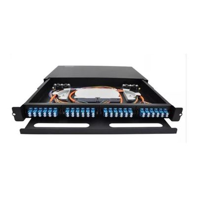 Quadro d'interconnessione di fibra di LC del porto di recinzione 24 del pannello della fibra del supporto di scaffale di MPO 1U