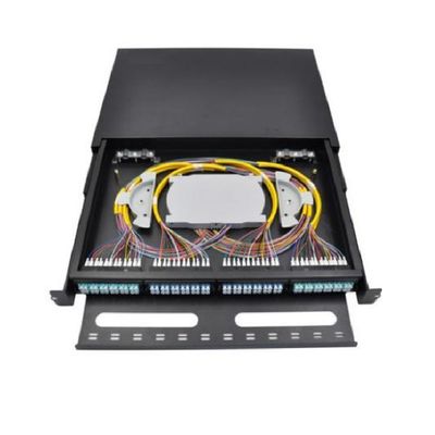 Scanalatura duplex del quadro d'interconnessione di fibra 1U di LC dei quadri d'interconnessione di 96FO MPO MTP 12