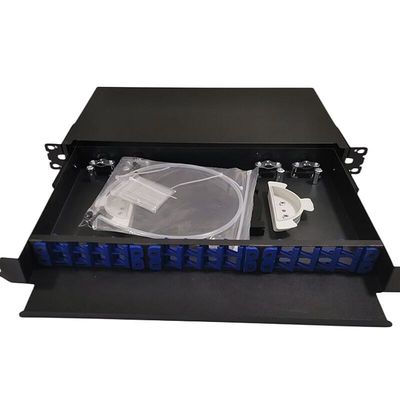 i 19" 24 centri dell'interno a fibra ottica del supporto di scaffale del quadro d'interconnessione del porto 1U ODF 24