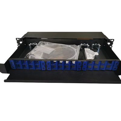 i 19" 24 centri dell'interno a fibra ottica del supporto di scaffale del quadro d'interconnessione del porto 1U ODF 24