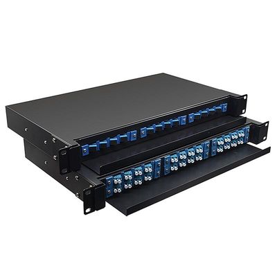 i 19" 24 centri dell'interno a fibra ottica del supporto di scaffale del quadro d'interconnessione del porto 1U ODF 24