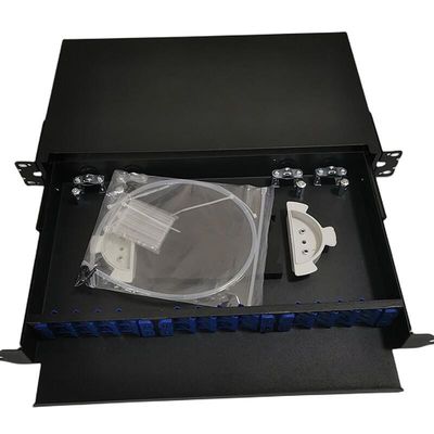 i 19" 24 centri dell'interno a fibra ottica del supporto di scaffale del quadro d'interconnessione del porto 1U ODF 24