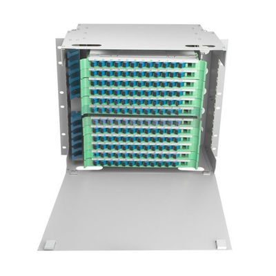 Il centro grigio 72 strutture di distribuzione ottiche Sc/di FC dello scaffale 19 del quadro d'interconnessione di ODF