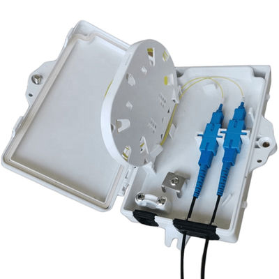 Morsettiera in fibra ottica a 2 porte FTTH per PC da esterno/interno Materiale ABS grigio chiaro