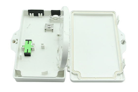 Morsettiera in fibra ottica a 2 porte FTTH per PC da esterno/interno Materiale ABS grigio chiaro