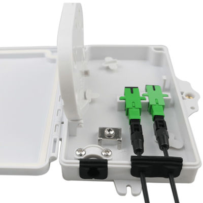 Morsettiera in fibra ottica a 2 porte FTTH per PC da esterno/interno Materiale ABS grigio chiaro