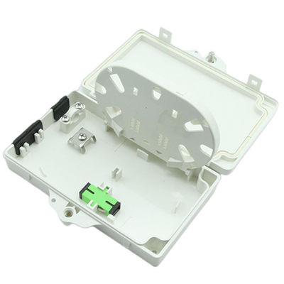 Morsettiera in fibra ottica a 2 porte FTTH per PC da esterno/interno Materiale ABS grigio chiaro