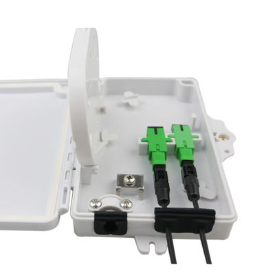 Morsettiera in fibra ottica a 2 porte FTTH per PC da esterno/interno Materiale ABS grigio chiaro