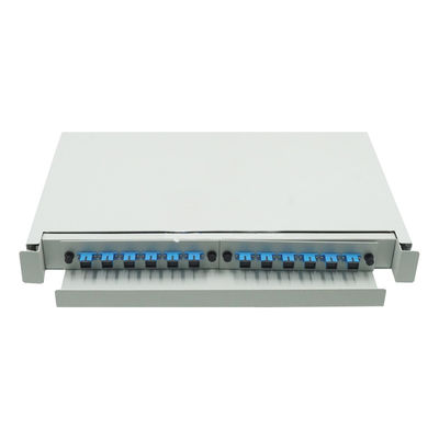 Quadro d'interconnessione a fibra ottica bianco del supporto di scaffale del porto dello scorrevole 1U 12 del quadro d'interconnessione di ODF