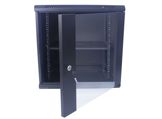 scaffale a 19 pollici 600x450 della porta 12U della parete del supporto del server di rete di recinzione di vetro del Governo