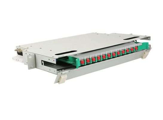 12 contenitore 19" di supporto di scaffale del quadro d'interconnessione del centro ODF FC 1U fibra ottica