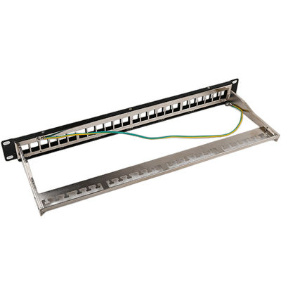 1U 24 spazio in bianco del quadro d'interconnessione del supporto di scaffale del quadro d'interconnessione del porto STP RJ45 Cat6