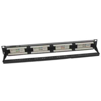 Spazio in bianco trapezoidale RJ45 del quadro d'interconnessione del quadro d'interconnessione del porto CAT6 di UTP 24 1U
