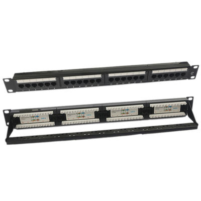 Spazio in bianco trapezoidale RJ45 del quadro d'interconnessione del quadro d'interconnessione del porto CAT6 di UTP 24 1U