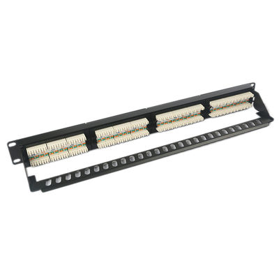quadro d'interconnessione Unshielded della chiave di volta del porto 1U 24 RJ45 trapezoidale antipolvere