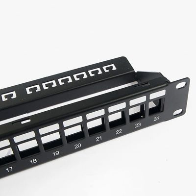 Quadro d'interconnessione Unshielded in bianco del porto RJ45 24 1U del quadro d'interconnessione della rete
