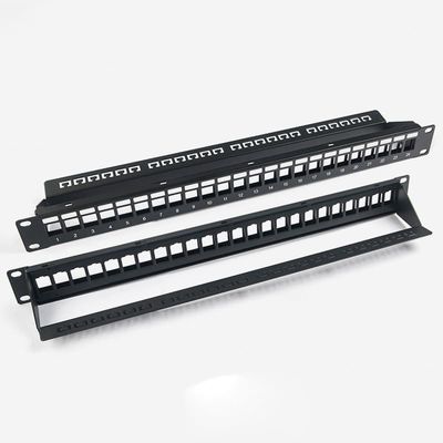 Quadro d'interconnessione Unshielded in bianco del porto RJ45 24 1U del quadro d'interconnessione della rete