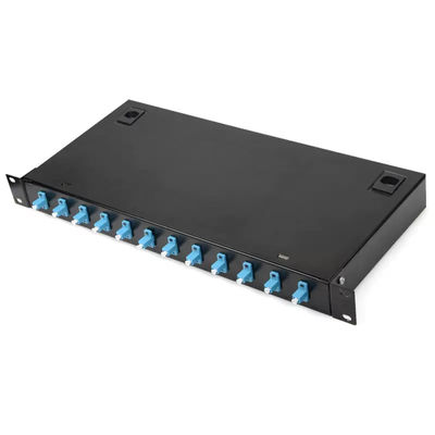 Scatola duplex di termine dell'accoppiatore FTTH di LC del quadro d'interconnessione del supporto di scaffale del metallo 12
