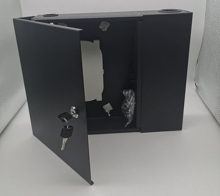 12/24/48 di recinzione ottica della fibra del supporto della parete del nero dei centri 2door con le bobine ed i piatti di adattatore