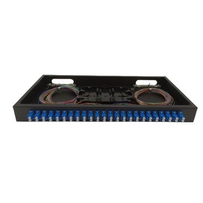 Pannello patch in fibra ottica per montaggio a parete FTTH ODF 48 fibre con trecce accoppiatore duplex LC