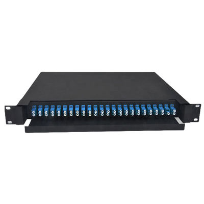 Pannello patch in fibra ottica duplex LC 430x200x46mm in metallo