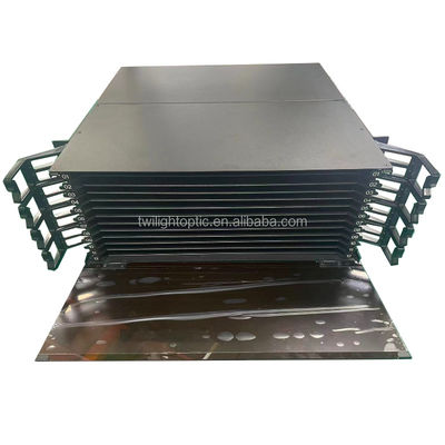 Pannello patch in fibra ottica duplex LC 430x200x46mm per cablaggio di rete