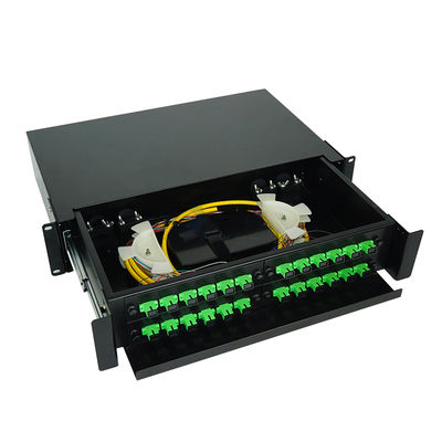 1U contenitore di terminale a fibra ottica del quadro d'interconnessione del porto del metallo 24