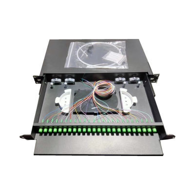 Rack Mount 19 pollici Fiber Optic Patch Panel per tipo di cavo monomodo o multimodo