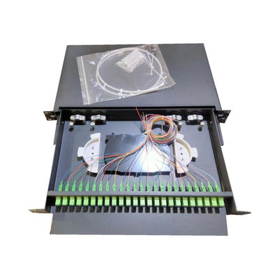 Rack Mount 19 pollici Fiber Optic Patch Panel per tipo di cavo monomodo o multimodo