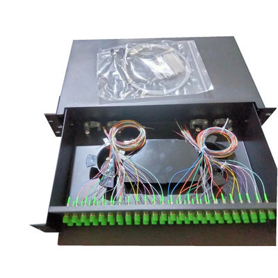 48C FC APC Sliding Rack Mount Optical Patch Panel con G652D/G657A1
